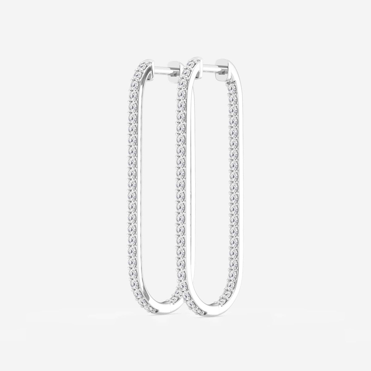 MET Paperclip Pırlanta Halka Küpe - image 2