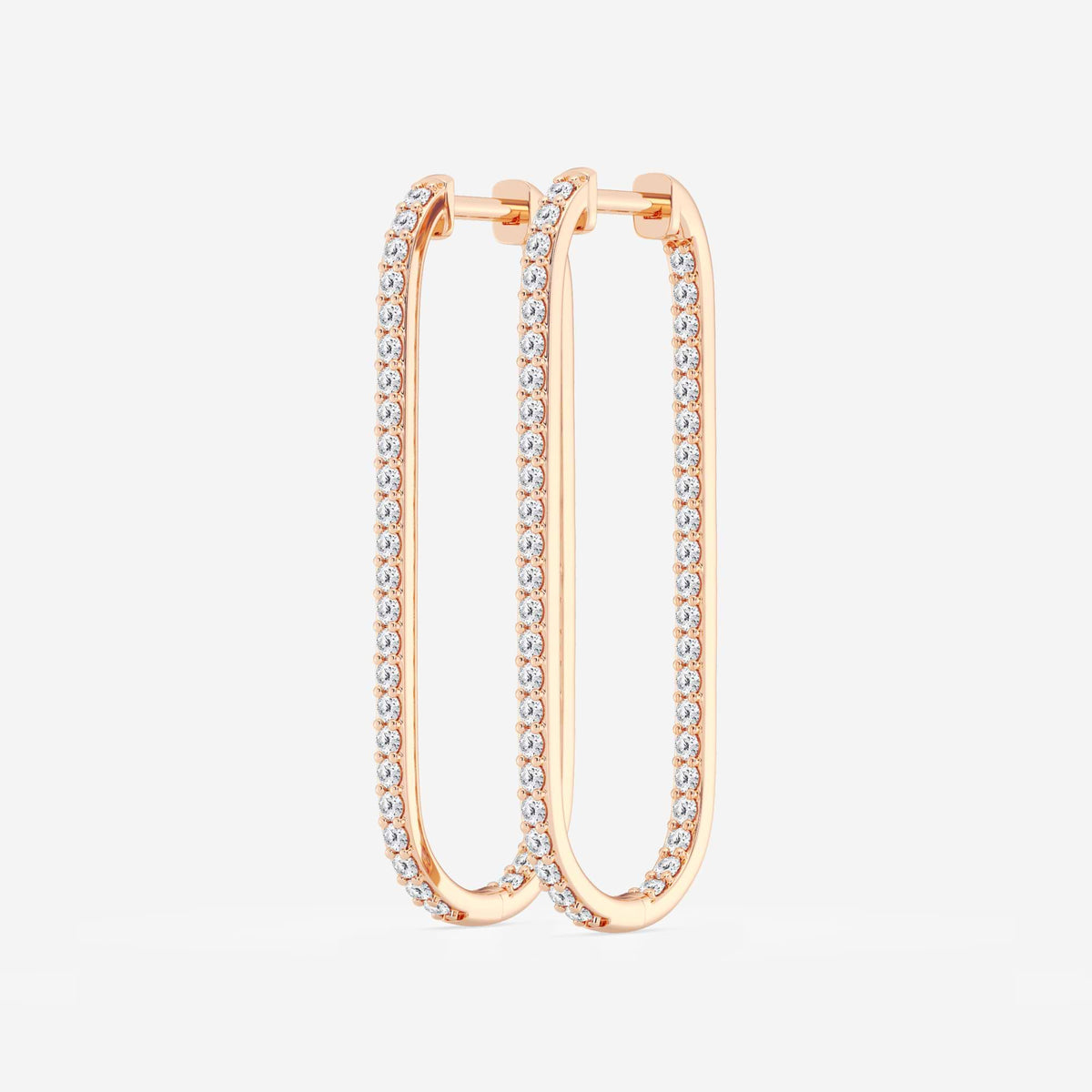 MET Paperclip Pırlanta Halka Küpe - image 6
