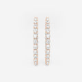 MET Oval Taşlı İç Dış Pırlanta Halka Küpe II - image 1
