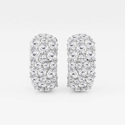 MET Cluster Huggie Diamond Hoop Earring - afbeelding 1