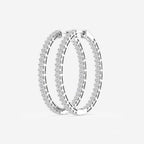 MET Prenses Kesim Pırlanta Halka Küpe - image 2