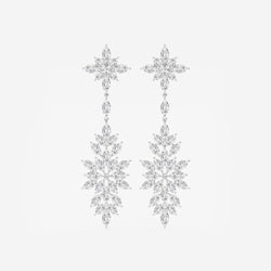 MET Pendientes colgantes con diamantes talla marquesa - imagen 1