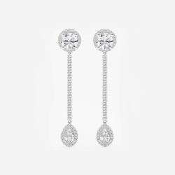 MET Brincos Halo de diamantes com vários cortes - imagem 1