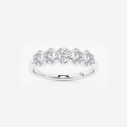 GWA001 - 1 ctw Oval Lab Grown diamant femstens jubileumsring