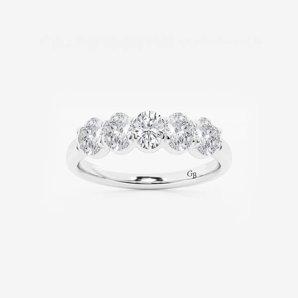 GWA001 - product video for 1 ctw Oval Lab Grown Diamond Five-Stone Anniversary Band