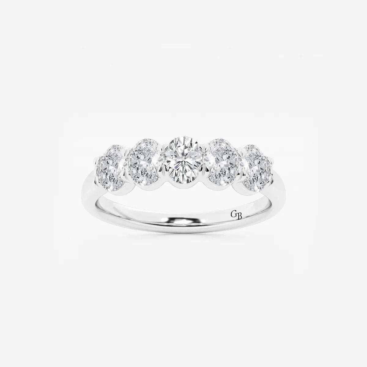 GWA001 - product video for 1 ctw Oval Lab Grown Diamond Five-Stone Anniversary Band