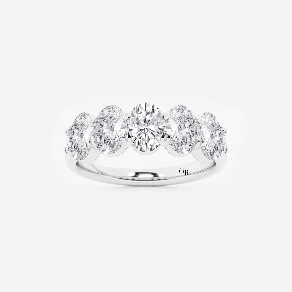 GWA001 - 2 ctw Oval Lab Grown Diamond Five-Stone Anniversary Band