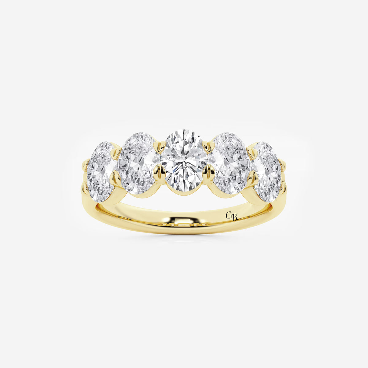 GWA001 - 2 ctw Oval Lab Grown Diamond Five-Stone Anniversary Band