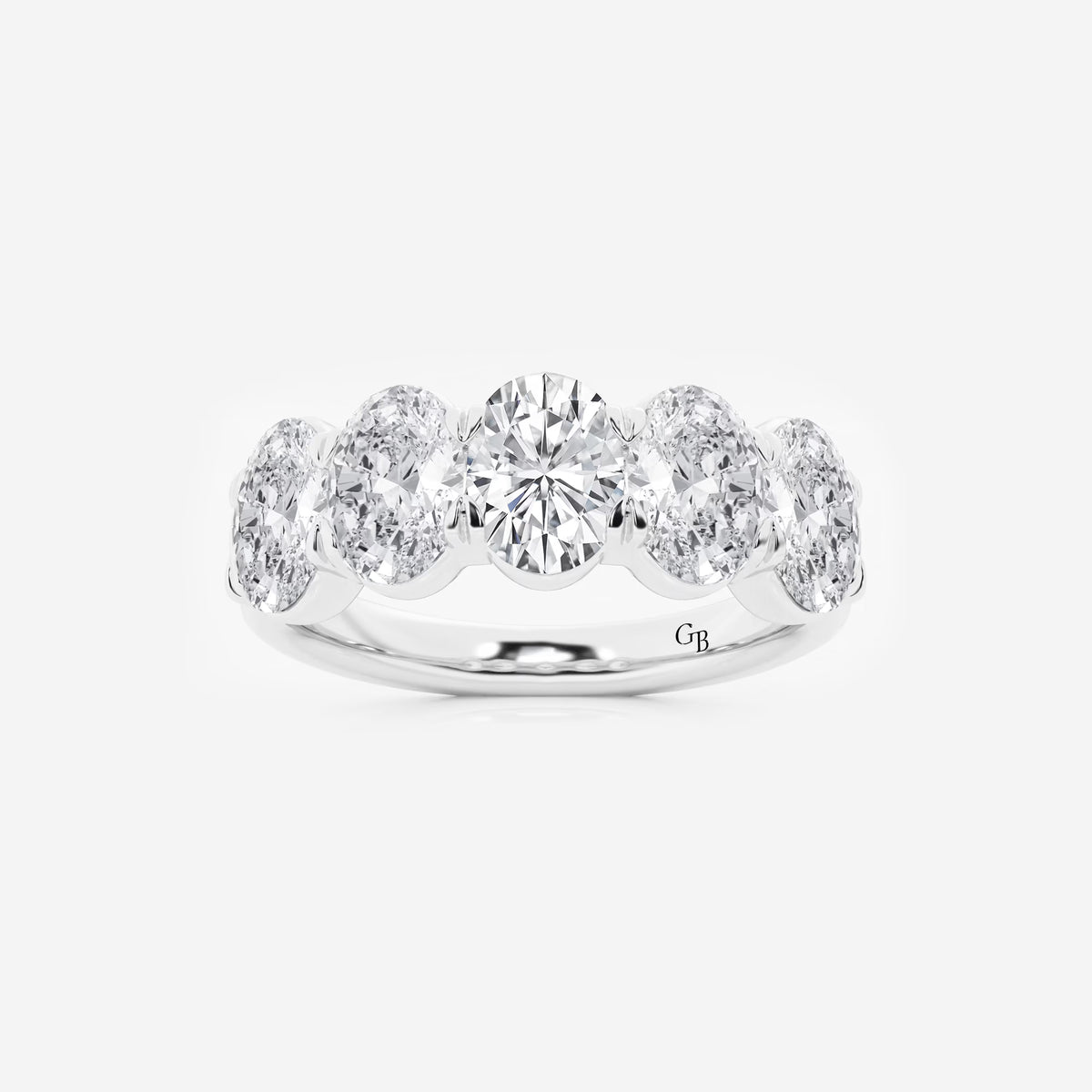 GWA001 - 3 ctw Oval Lab Grown Diamond Five-Stone Anniversary Band
