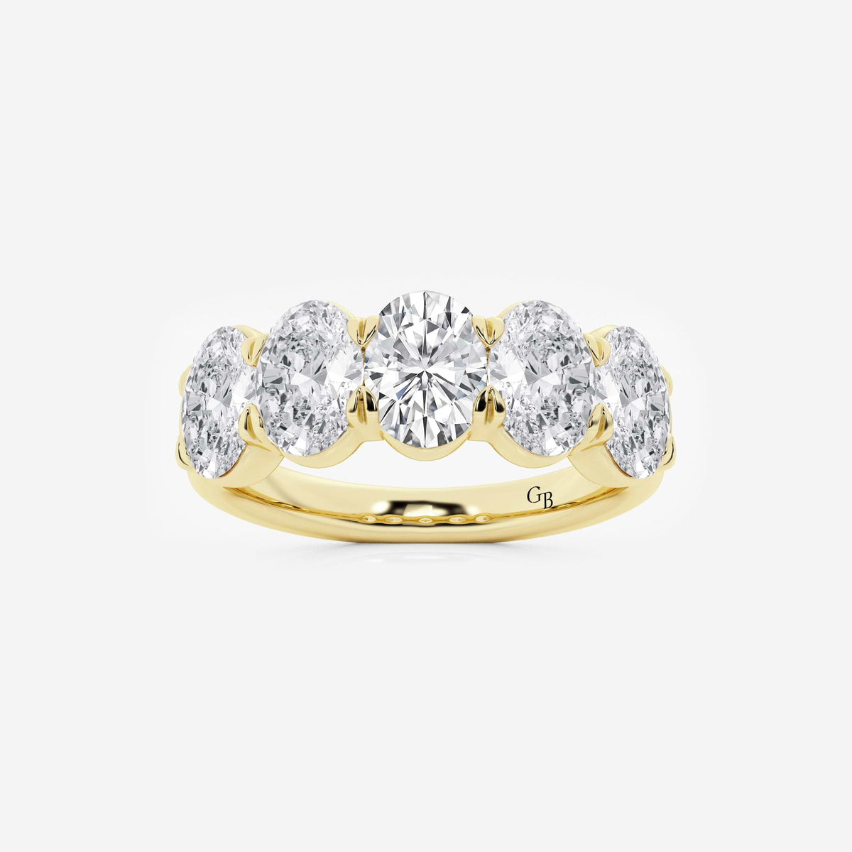 GWA001 - 3 ctw Oval Lab Grown Diamond Five-Stone Anniversary Band