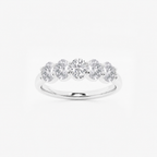 GWA001 | 1 ctw oval five-stone band in white metal | front view, GB engraving removed
