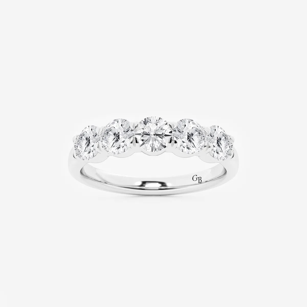 GWA002 - product video for 1 ctw Round Lab Grown Diamond Five-Stone Anniversary Band