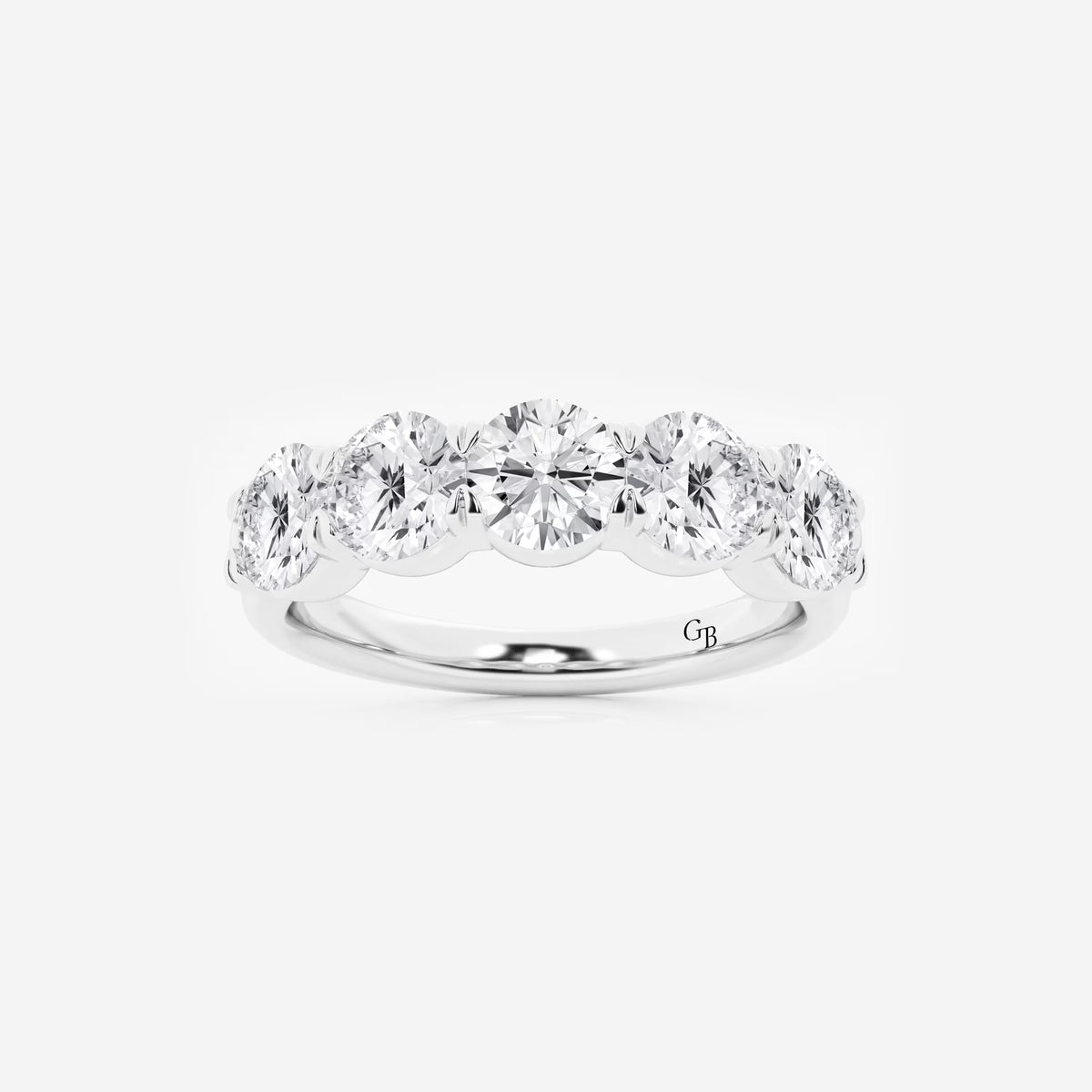 GWA002 - 2 ctw Round Lab Grown Diamond Five-Stone Anniversary Band