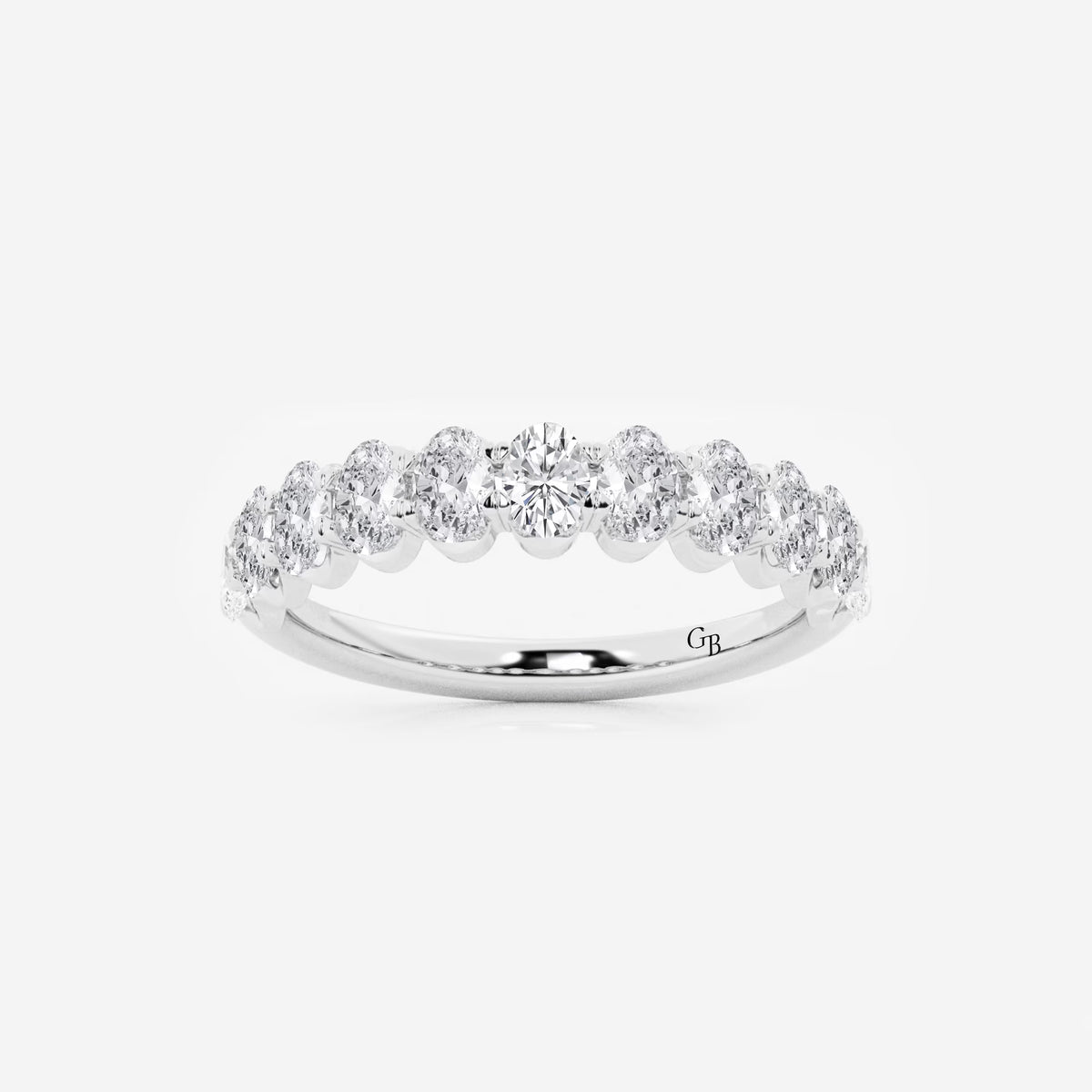 GWA003 - 1 ctw Oval Lab Grown Diamond Wedding Band