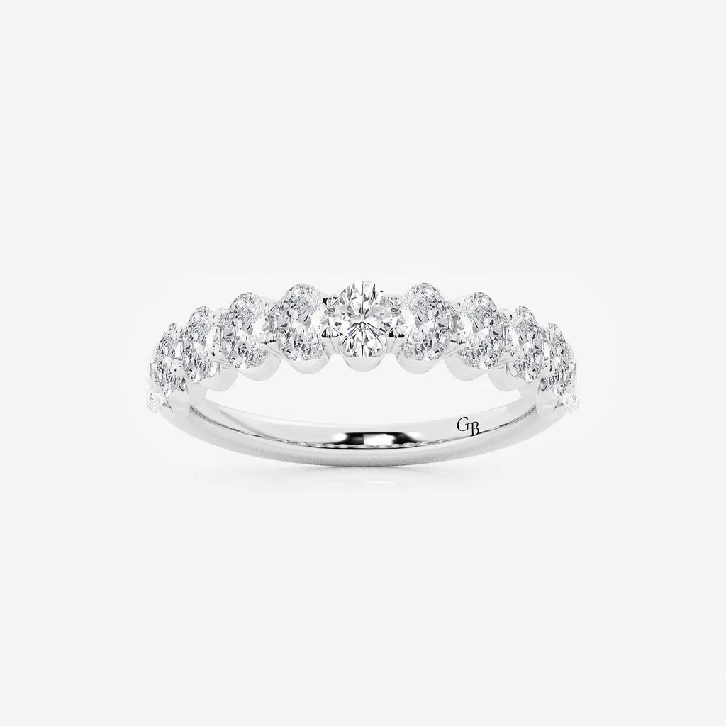 GWA003 - product video for 1 ctw Oval Lab Grown Diamond Wedding Band