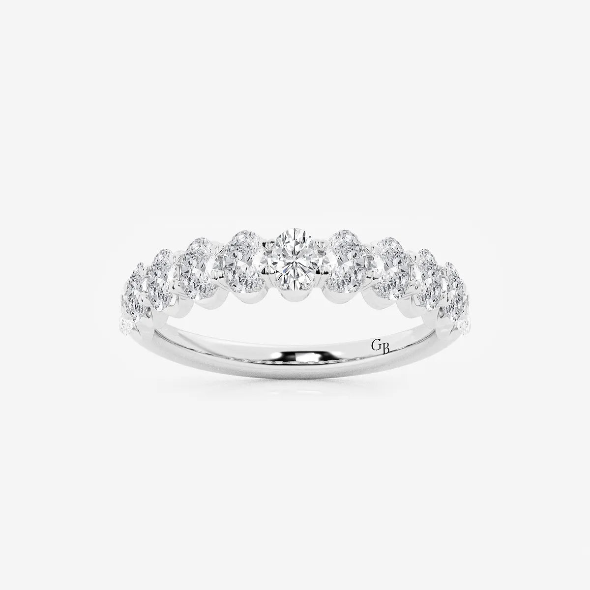GWA003 - product video for 1 ctw Oval Lab Grown Diamond Wedding Band