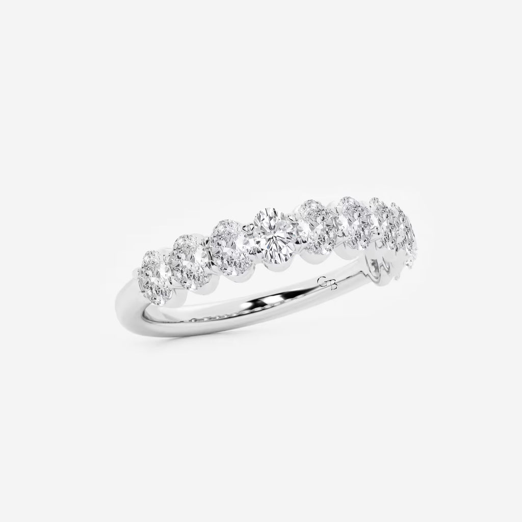 GWA003 - Additional Image 1 for  1 ctw Oval Lab Grown Diamond Wedding Band