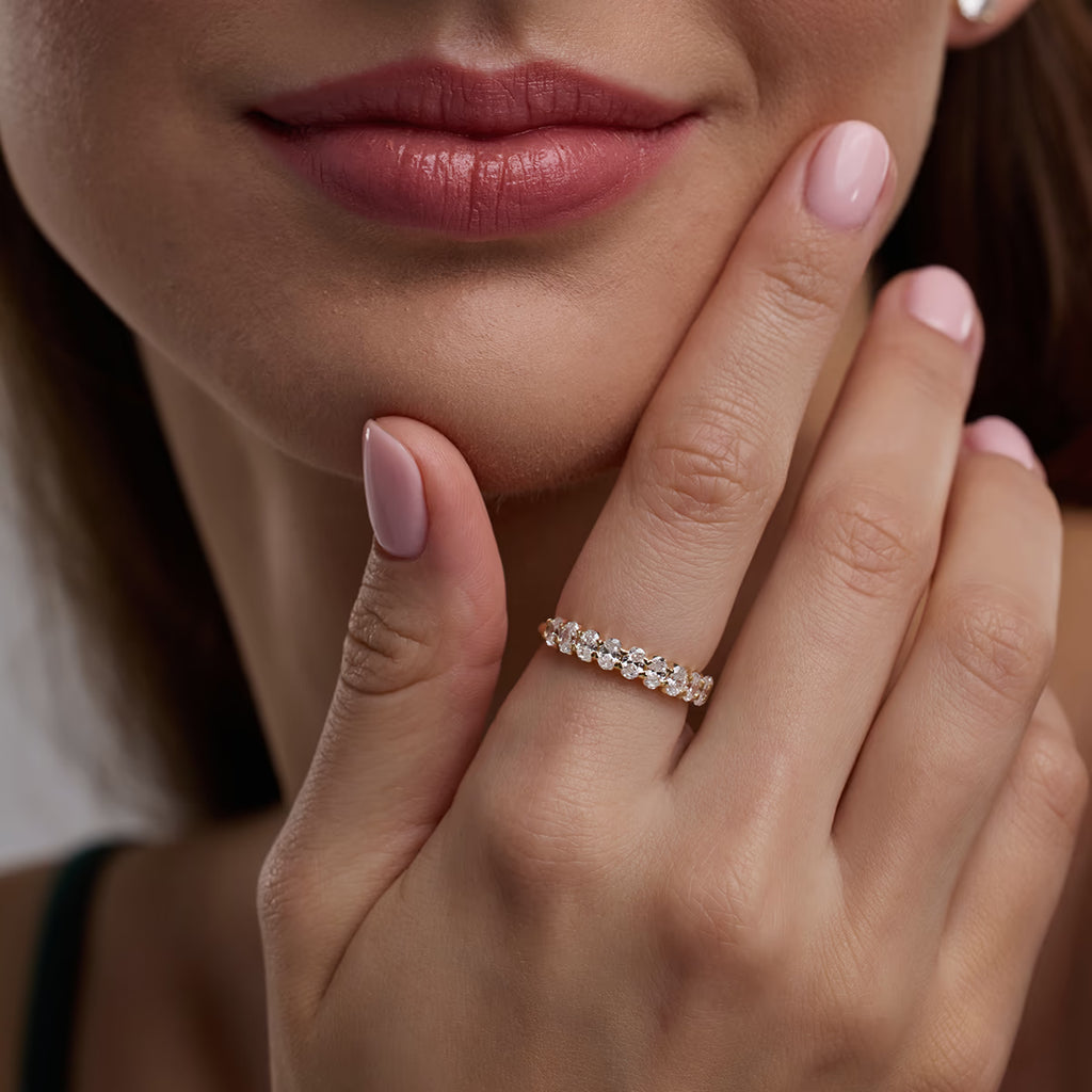 GWA003 - 1 ctw Oval Lab Grown Diamond Wedding Band