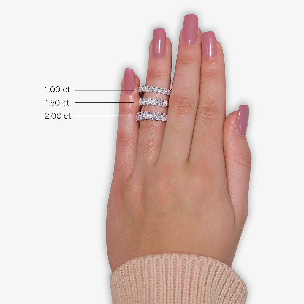 GWA003 - Additional Image 2 for  1 ctw Oval Lab Grown Diamond Wedding Band