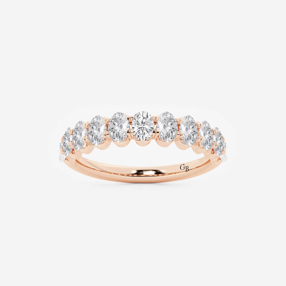 GWA003 - 1 ctw Oval Lab Grown Diamond Wedding Band
