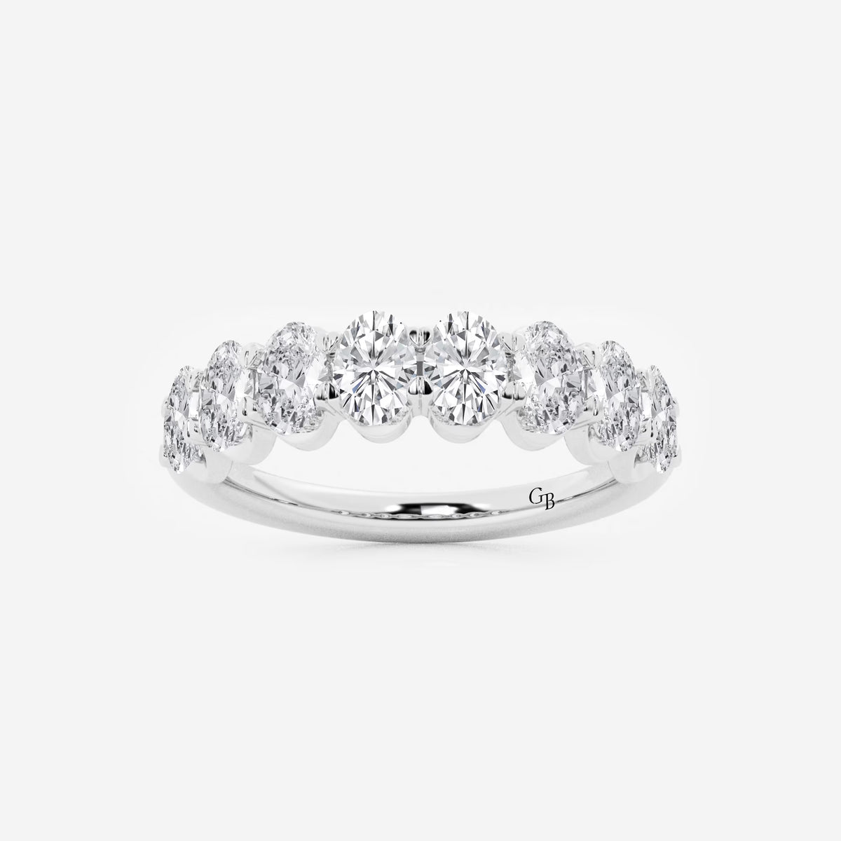 GWA003 - 1 1/2 ctw Oval Lab Grown Diamond Anniversary Band