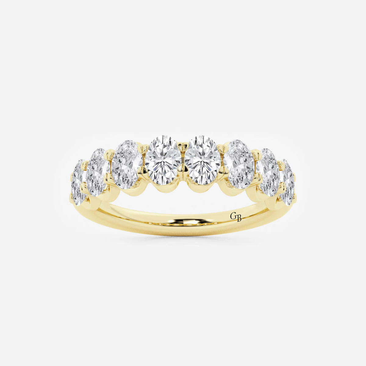 GWA003 - 1 1/2 ctw Oval Lab Grown Diamond Anniversary Band