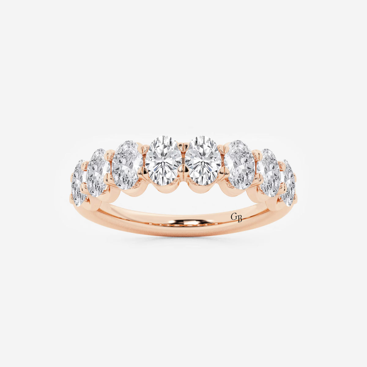 GWA003 - 1 1/2 ctw Oval Lab Grown Diamond Anniversary Band