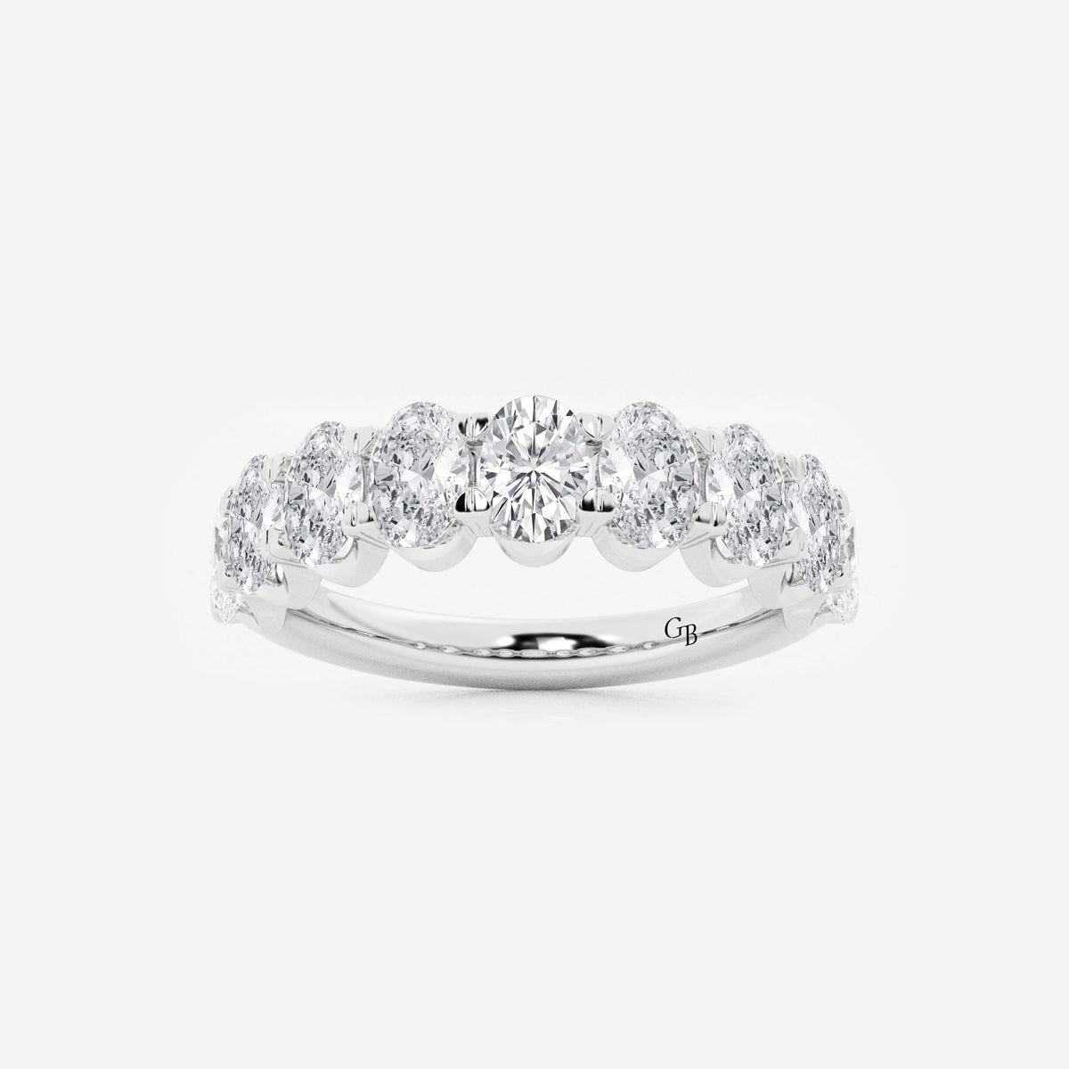 GWA003 - 2 ctw Oval Lab Grown Diamond Wedding Band