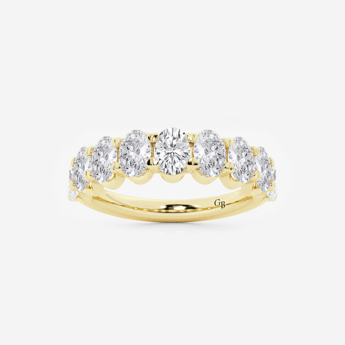 GWA003 - 2 ctw Oval Lab Grown Diamond Wedding Band