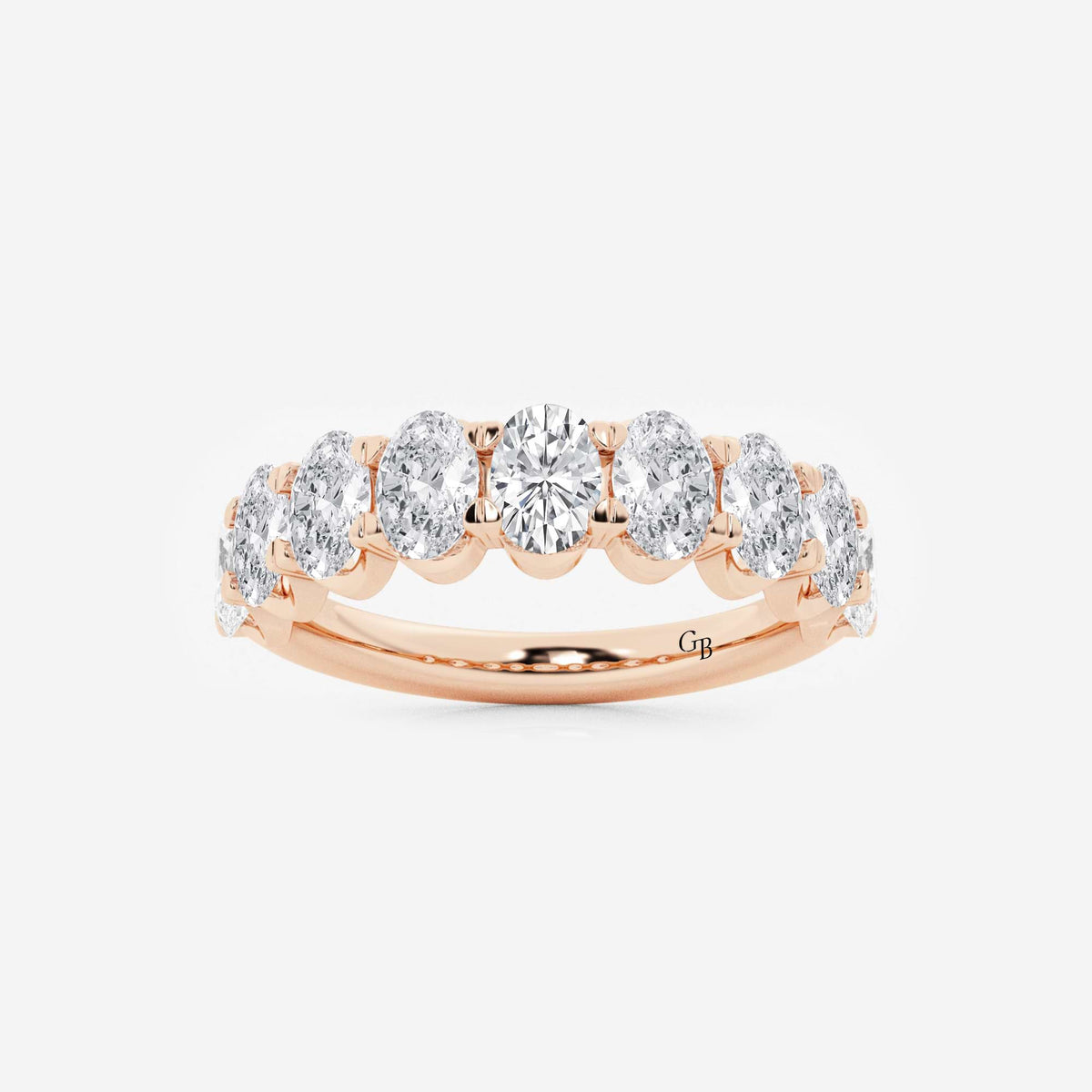 GWA003 - 2 ctw Oval Lab Grown Diamond Wedding Band