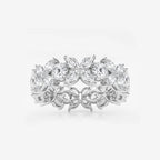GWA004 - product video for 3 ctw Marquise and Round Lab Grown Diamond Flower Eternity Band - 7.2mm Width