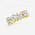 GWA004 - Additional Image 1 for  3 ctw Marquise and Round Lab Grown Diamond Flower Eternity Band - 7.2mm Width