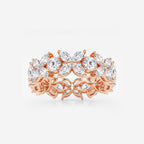 GWA004 - product video for 3 ctw Marquise and Round Lab Grown Diamond Flower Eternity Band - 7.2mm Width