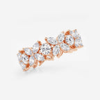 GWA004 - Additional Image 1 for  3 ctw Marquise and Round Lab Grown Diamond Flower Eternity Band - 7.2mm Width