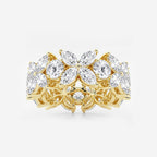GWA004 - product video for 5 ctw Marquise and Round Lab Grown Diamond Flower Eternity Band - 8.3mm Width