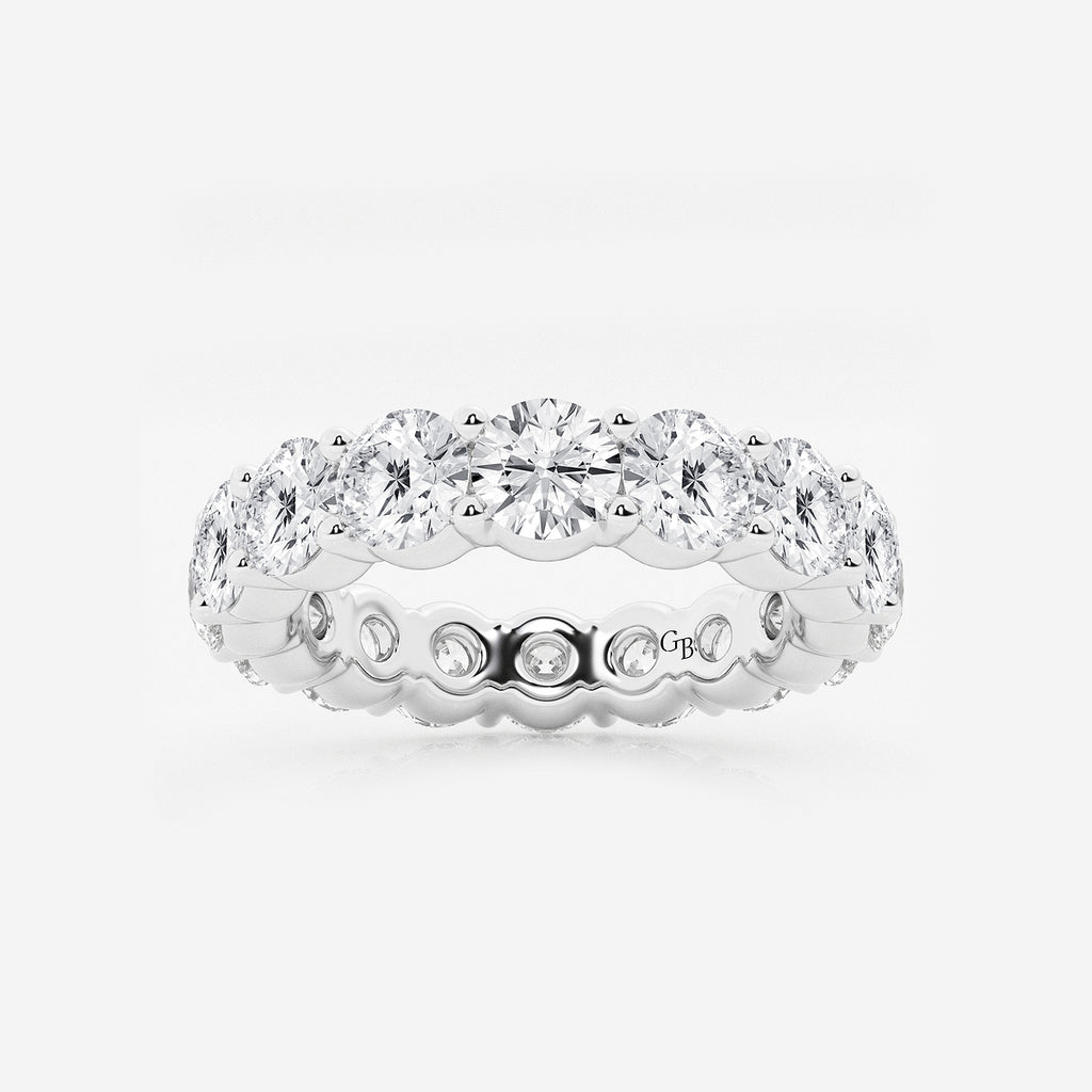 GWA005 - product video for 5 ctw Shared Prong Round Lab Grown Diamond Eternity Band - 4.7mm Width