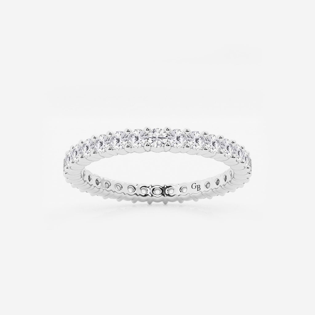 GWA005 - 1/2 ctw Shared Prong Round Lab Grown Diamond Eternity Band - 1.8mm Width