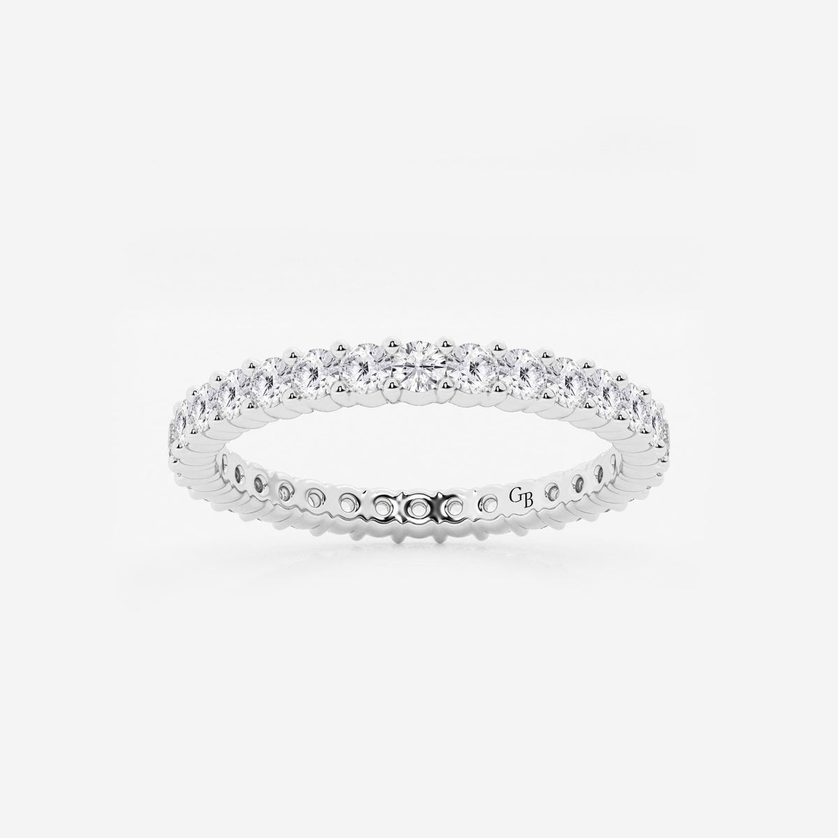GWA005 - 1/2 ctw Shared Prong Round Lab Grown Diamond Eternity Band - 1.8mm Width