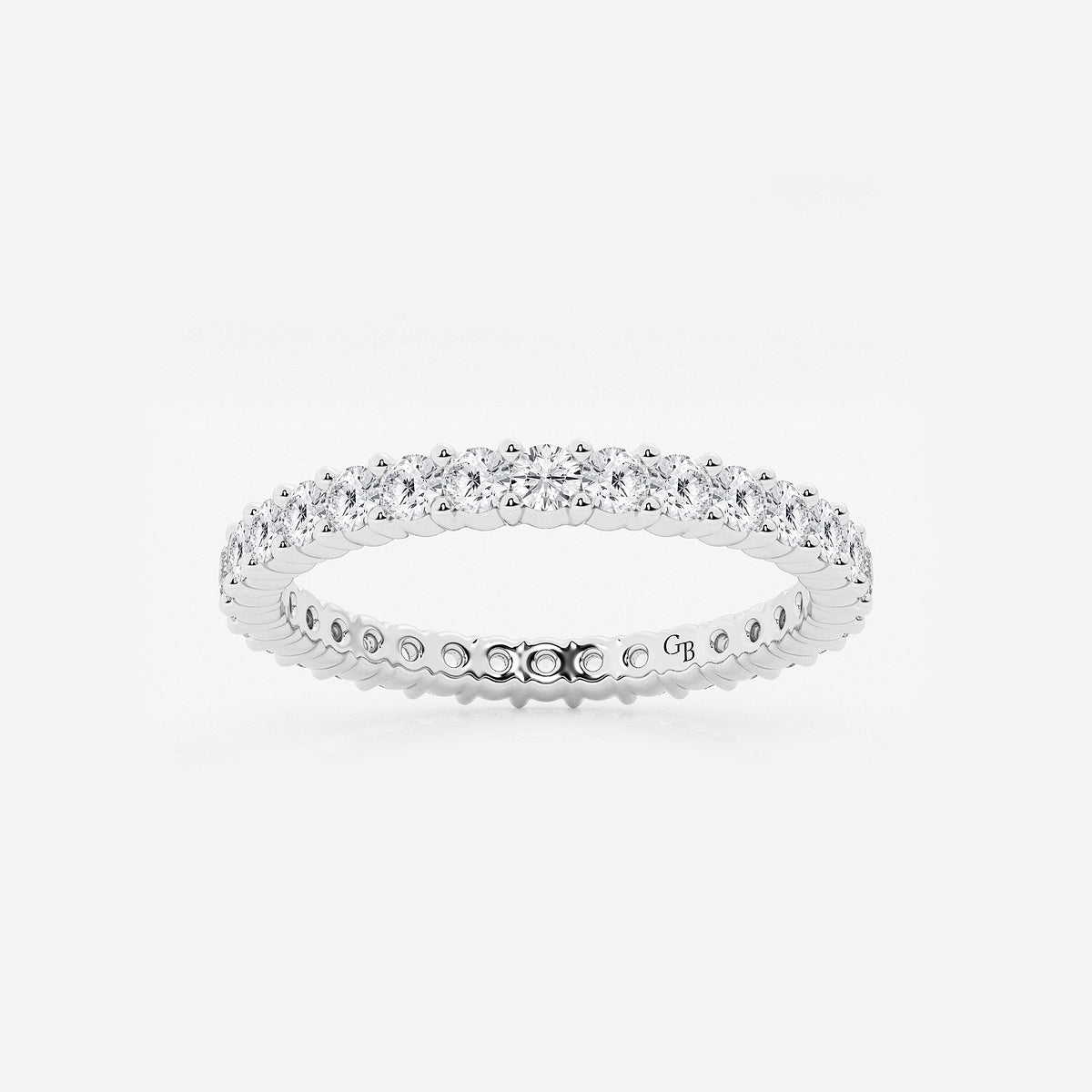 GWA005 - product video for 1/2 ctw Shared Prong Round Lab Grown Diamond Eternity Band - 1.8mm Width