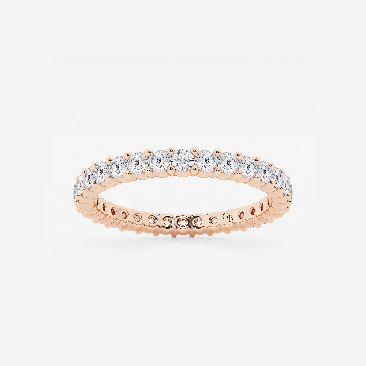 GWA005 - product video for 1/2 ctw Shared Prong Round Lab Grown Diamond Eternity Band - 1.8mm Width