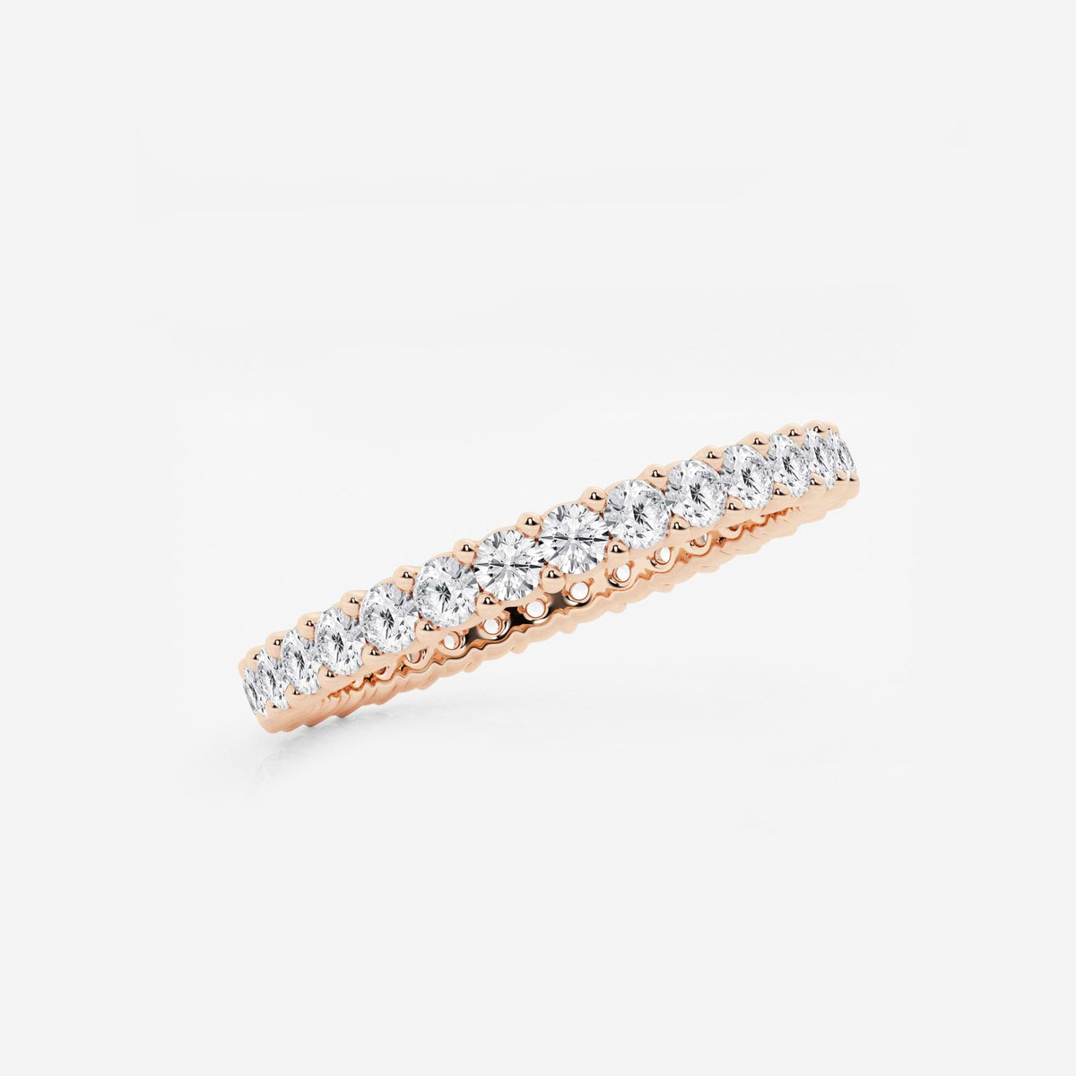GWA005 - Additional Image 1 for  1/2 ctw Shared Prong Round Lab Grown Diamond Eternity Band - 1.8mm Width