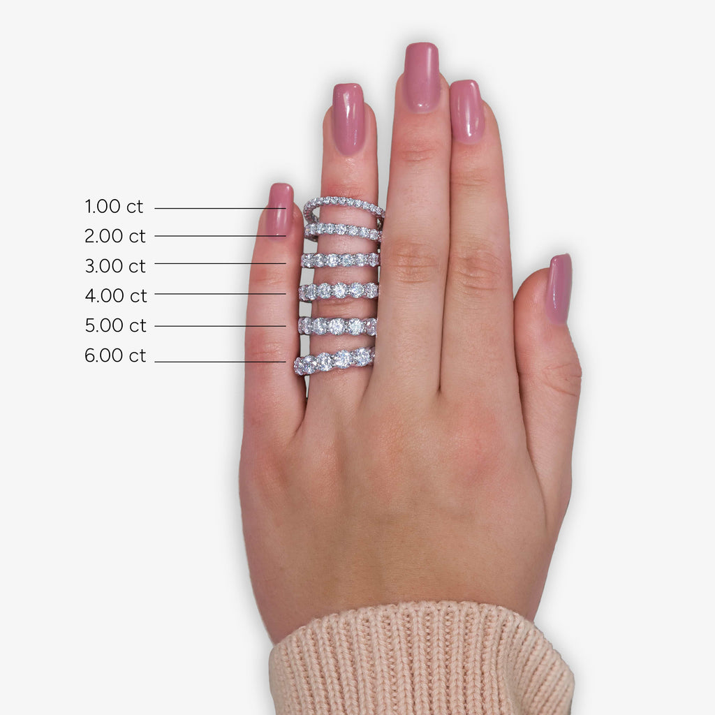 GWA005 - Additional Image 2 for  1 ctw Shared Prong Round Lab Grown Diamond Eternity Band - 2.1mm Width