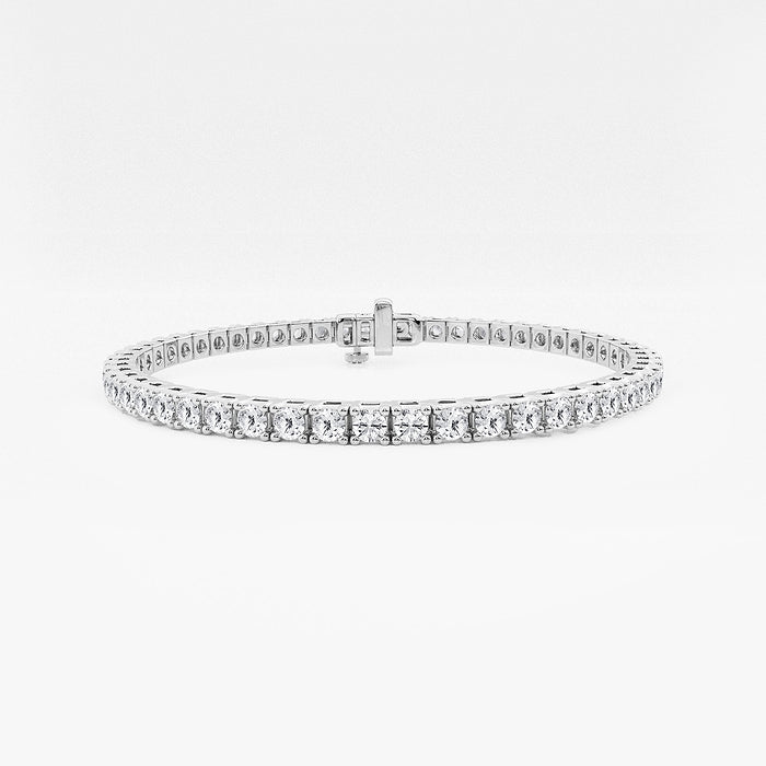 GWA005 - 5 ctw Round Lab Grown Diamond Four Prong Box Tennis Bracelet - 6 Inches