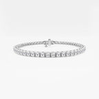 GWA005 - 5 ctw Round Lab Grown Diamond Four Prong Box Tennis Bracelet - 6 Inches