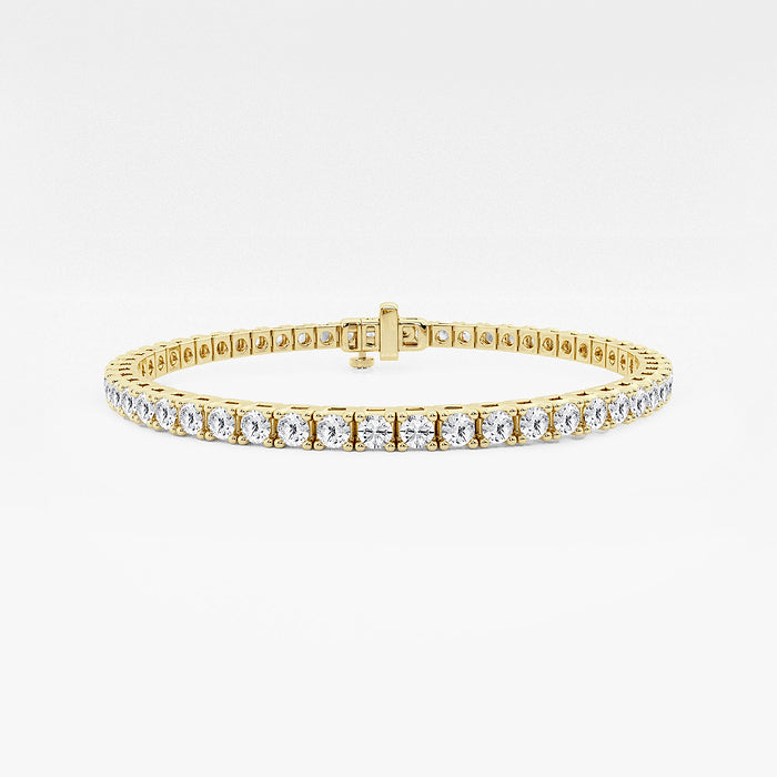 GWA005 - 5 ctw Round Lab Grown Diamond Four Prong Box Tennis Bracelet - 6 Inches