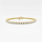 GWA005 - 5 ctw Round Lab Grown Diamond Four Prong Box Tennis Bracelet - 6 Inches