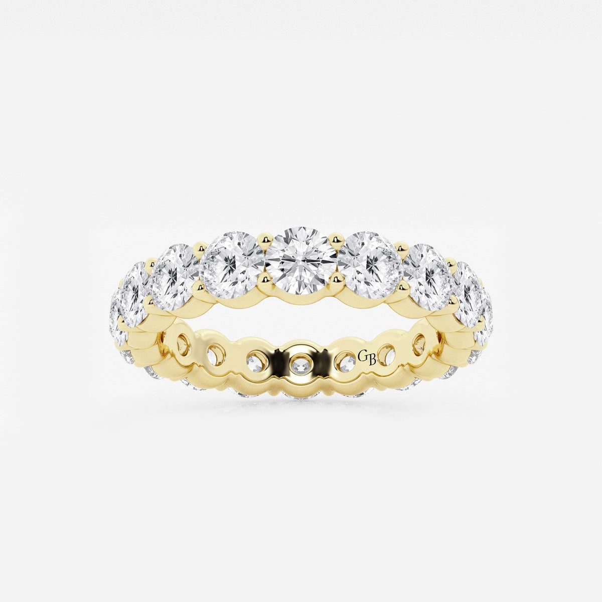 GWA005 - 3 ctw Shared Prong Round Lab Grown Diamond Eternity Band - 3.5mm Width