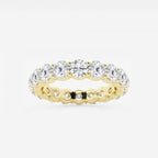GWA005 - product video for 3 ctw Shared Prong Round Lab Grown Diamond Eternity Band - 3.5mm Width