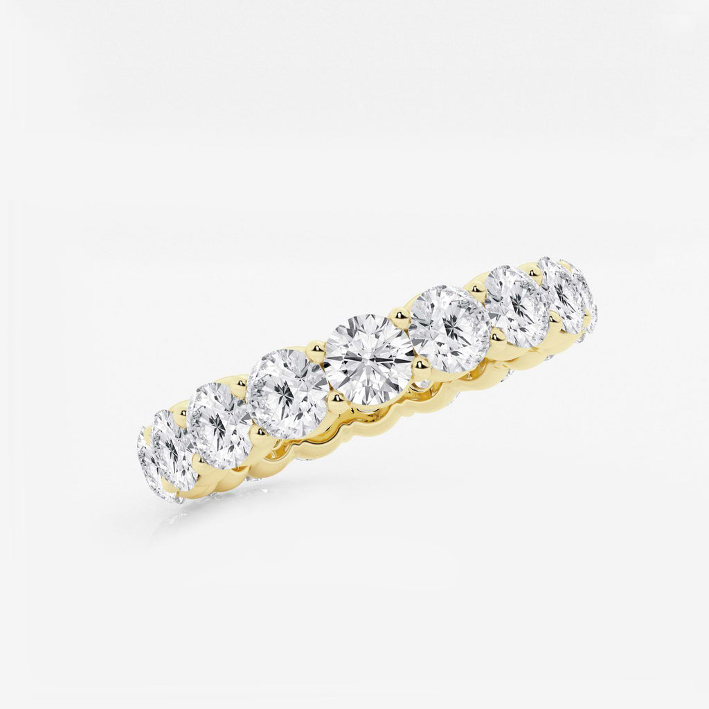 GWA005 - Additional Image 1 for  3 ctw Shared Prong Round Lab Grown Diamond Eternity Band - 3.5mm Width
