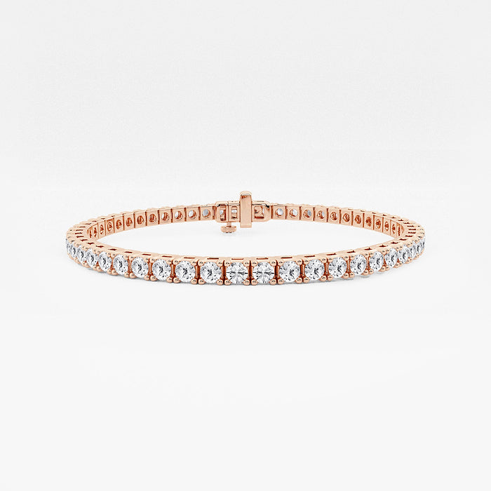 GWA005 - 5 ctw Round Lab Grown Diamond Four Prong Box Tennis Bracelet - 6 Inches
